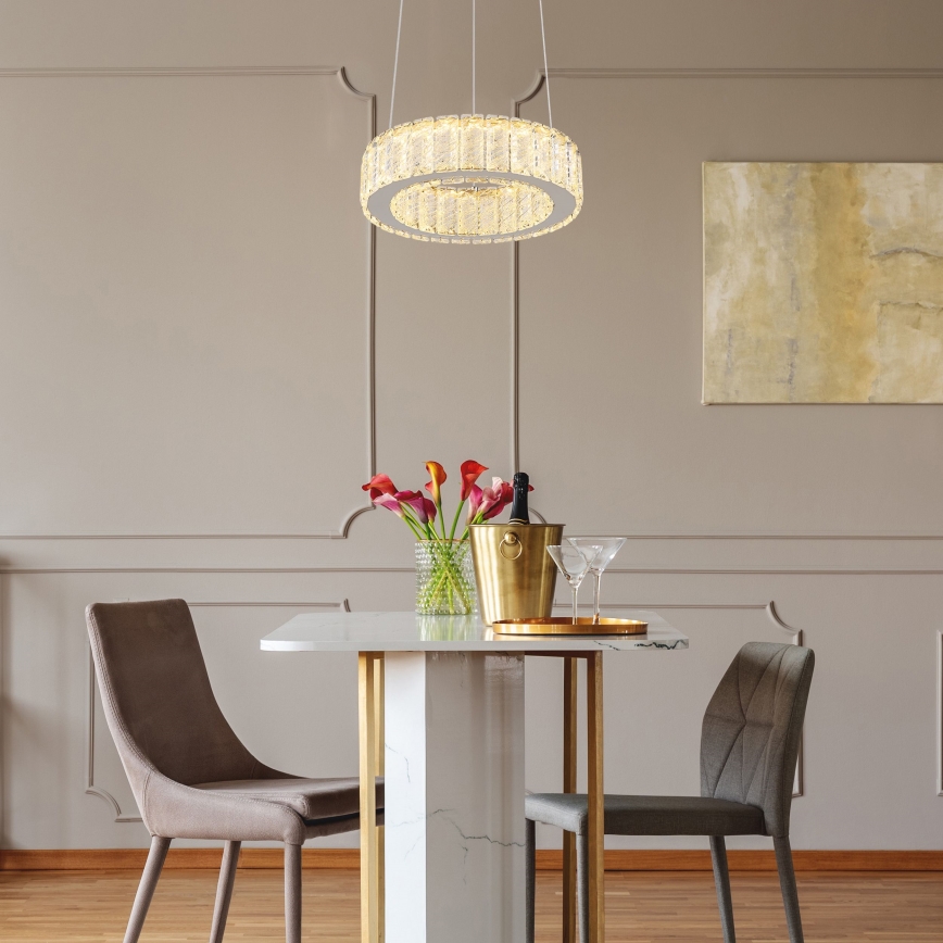 Globo - LED Stmívatelný lustr na lanku LED/30W/230V 2700-6000K pr. 30 cm + dálkové ovládání
