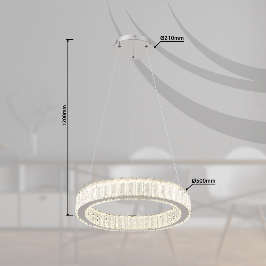 Globo - LED Stmívatelný lustr na lanku LED/50W/230V 2700-6000K pr. 50 cm + dálkové ovládání