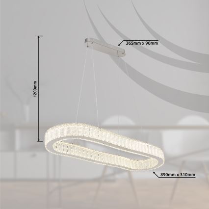 Globo - LED Stmívatelný lustr na lanku LED/58W/230V 2700-6000K + dálkové ovládání