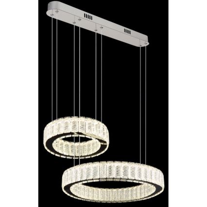 Globo - LED Stmívatelný lustr na lanku LED/80W/230V 2700-6000K + dálkové ovládání