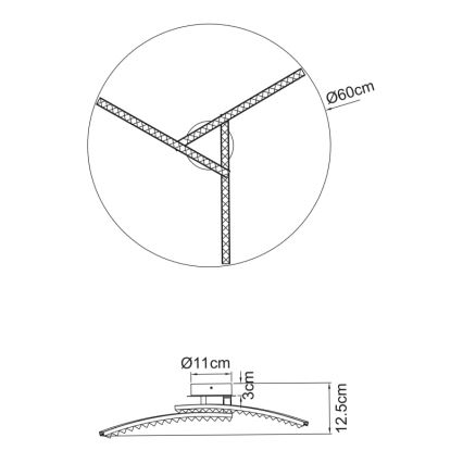 Globo - LED Koupelnový přisazený lustr 3xLED/6W/230V IP44