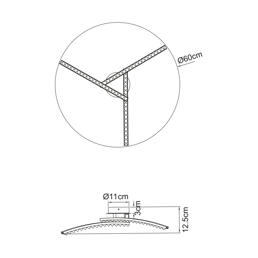 Globo - LED Koupelnový přisazený lustr 3xLED/6W/230V IP44