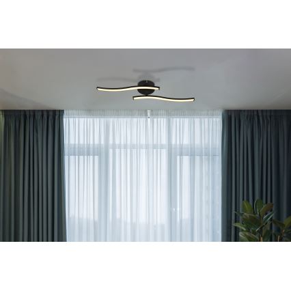 Globo - LED Přisazený lustr LED/12W/230V 3000K černá