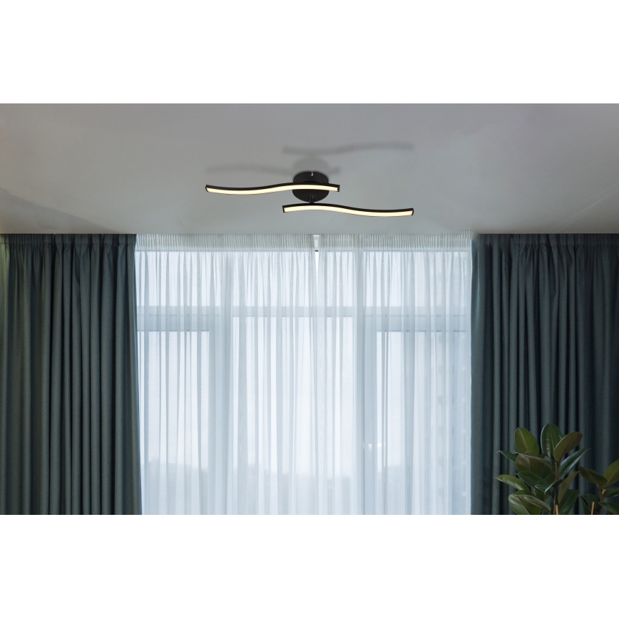 Globo - LED Přisazený lustr LED/12W/230V 3000K černá