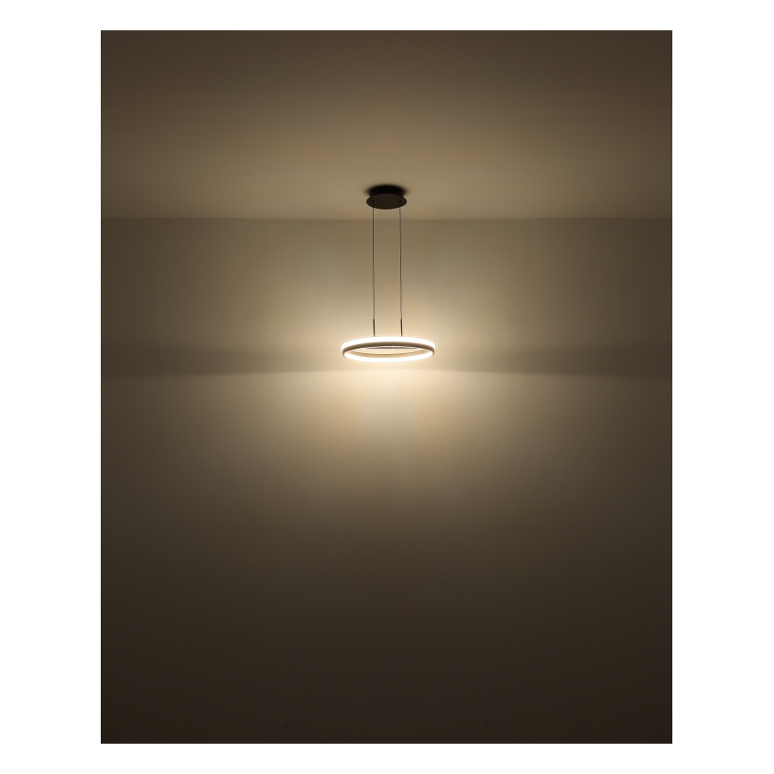 Globo - LED Lustr na lanku LED/40W/230V 3000/4000/6000K pr. 39,7 cm hnědá