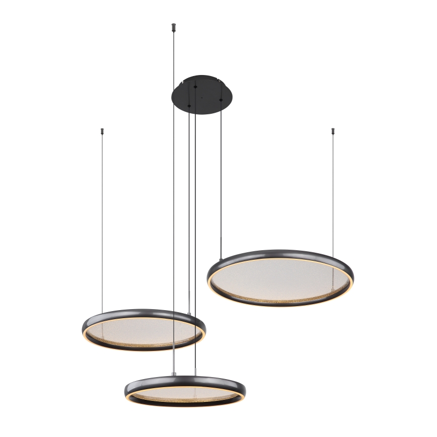 Globo - LED Stmívatelný lustr na lanku LED/55W/230V 2700-6000K černá + dálkové ovládání