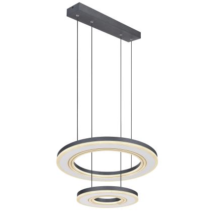 Globo - LED Stmívatelný lustr na lanku LED/50W/230V 2700-6000K pr. 50 cm černá + dálkové ovládání