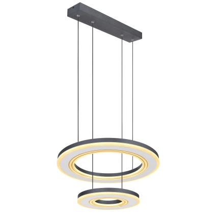 Globo - LED Stmívatelný lustr na lanku LED/50W/230V 2700-6000K pr. 50 cm černá + dálkové ovládání