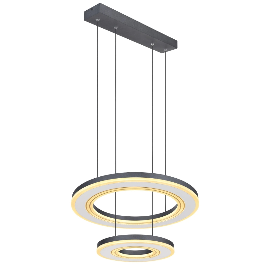 Globo - LED Stmívatelný lustr na lanku LED/50W/230V 2700-6000K pr. 50 cm černá + dálkové ovládání