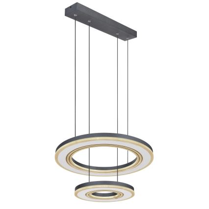 Globo - LED Stmívatelný lustr na lanku LED/50W/230V 2700-6000K pr. 50 cm černá + dálkové ovládání