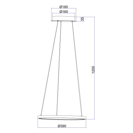 Globo - LED Lustr na lanku LED/19W/230V