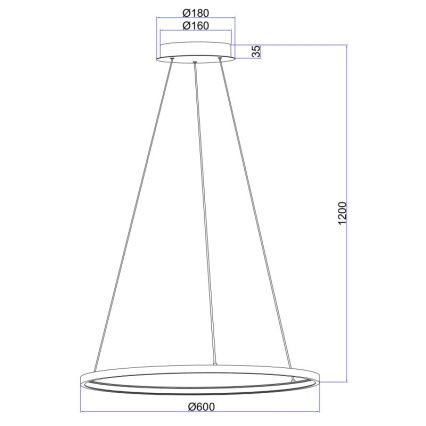 Globo - LED Lustr na lanku LED/29W/230V