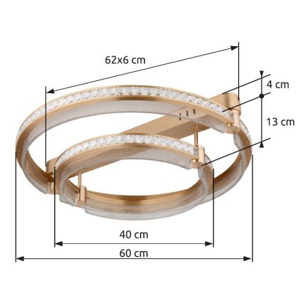 Globo - LED Stmívatelné stropní svítidlo LED/78W/230V 2700K-6000K + dálkové ovládání