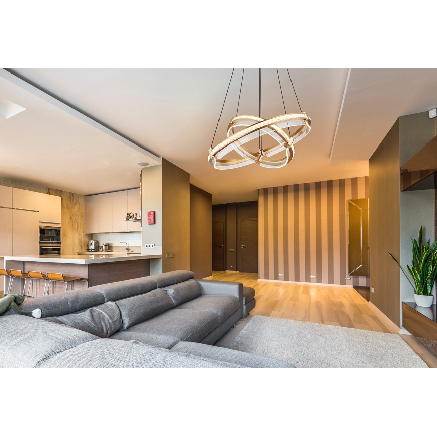Globo - LED Stmívatelný křišťálový lustr na lanku LED/78W/230V 2700K-6000K + dálkové ovládání