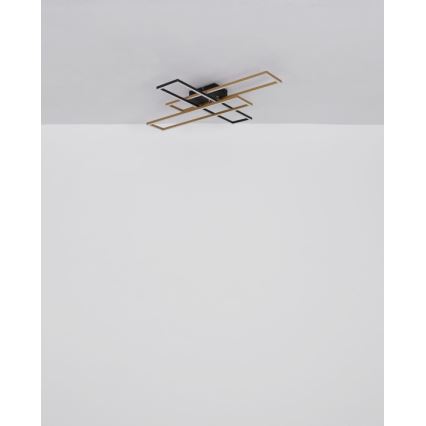 Globo - LED Stropní svítidlo LED/40W/230V 3000K 60x80 cm černá/zlatá
