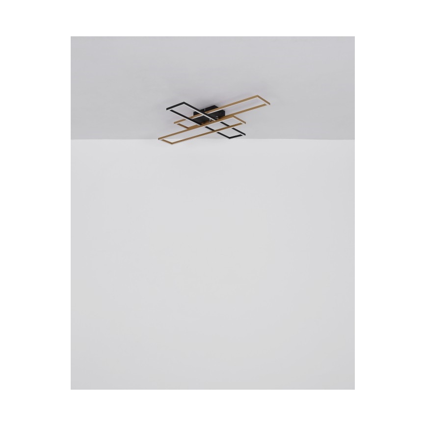 Globo - LED Stropní svítidlo LED/40W/230V 3000K 60x80 cm černá/zlatá