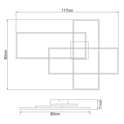 Globo - LED Stmívatelné stropní svítidlo LED/100W/230V 3000-6000K + dálkové ovládání