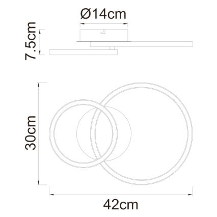 Globo - LED Přisazený lustr LED/18W/230V