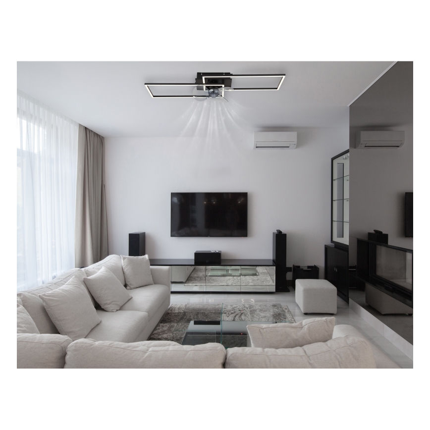 Globo - LED Stmívatelné stropní svítidlo s ventilátorem LED/38W/230V 3000-6500K + dálkové ovládání