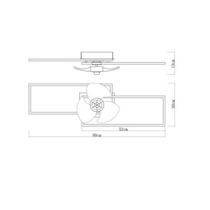 Globo - LED Stmívatelné stropní svítidlo s ventilátorem LED/38W/230V 3000-6500K + dálkové ovládání