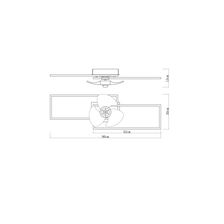 Globo - LED Stmívatelné stropní svítidlo s ventilátorem LED/38W/230V 3000-6500K + dálkové ovládání
