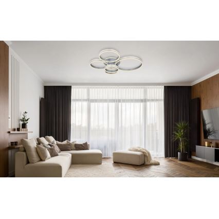 Globo - LED Stmívatelné stropní svítidlo LED/120W/230V 2700-6000K 90x114 cm + dálkové ovládání