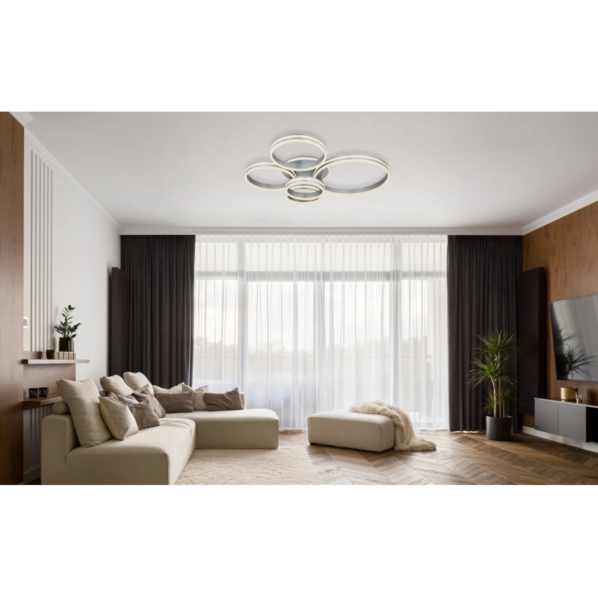 Globo - LED Stmívatelné stropní svítidlo LED/120W/230V 2700-6000K 90x114 cm + dálkové ovládání
