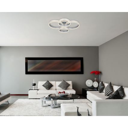 Globo - LED Stmívatelné stropní svítidlo LED/90W/230V 2700-6000K 68x85 cm + dálkové ovládání