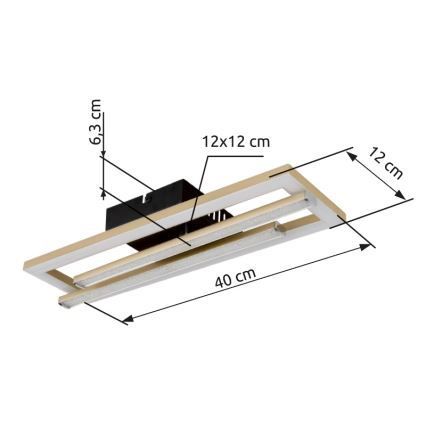 Globo - LED Stropní svítidlo LED/24W/230V 4000K zlatá