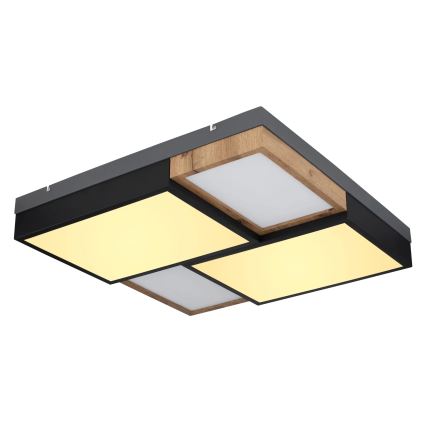 Globo 67286-50 - LED Stropní svítidlo GUNDI LED/50W/230V 60x60 cm hnědá/černá