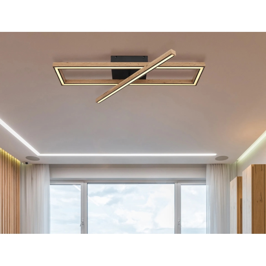 Globo 67287D1 - LED Stropní svítidlo MANDERA LED/36W/230V 20x80 cm hnědá