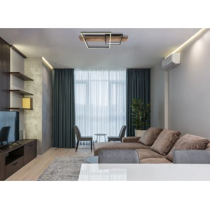 Globo 67289D1 - LED Stropní svítidlo VANNI LED/24W/230V 40x75 cm hnědá/černá