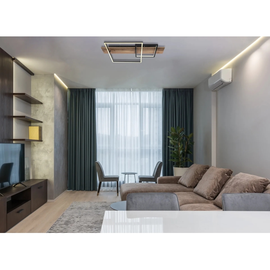 Globo 67289D1 - LED Stropní svítidlo VANNI LED/24W/230V 40x75 cm hnědá/černá