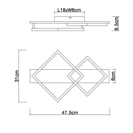 Globo - LED Stropní svítidlo LED/18W/230V