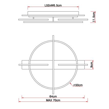 Globo - LED Stropní svítidlo LED/44W/230V