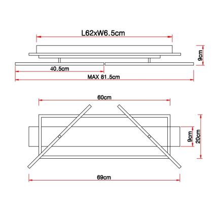 Globo - LED Stropní svítidlo LED/32W/230V