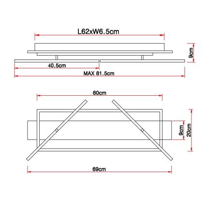 Globo - LED Stropní svítidlo LED/32W/230V