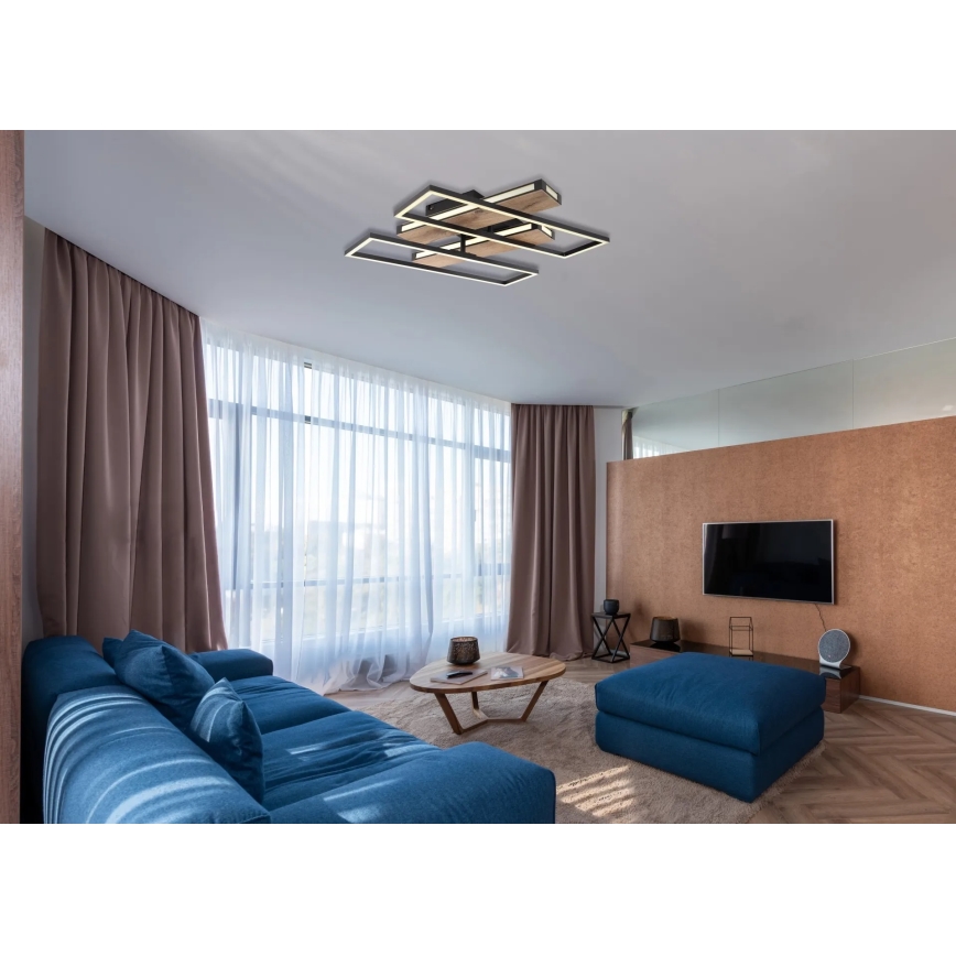 Globo 67299D1 - LED Stropní svítidlo COLLI LED/48W/230V 52x60 cm hnědá/černá