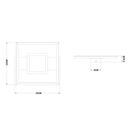 Globo - LED Stropní svítidlo LED/18W/230V 3000K 35x33 cm