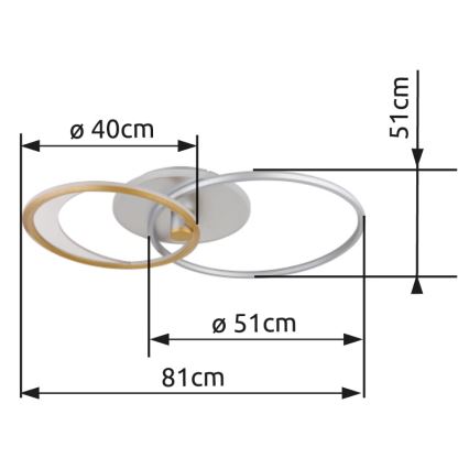 Globo - LED Stmívatelné stropní svítidlo LED/40W/230V 2700K-6500K + dálkové ovládání