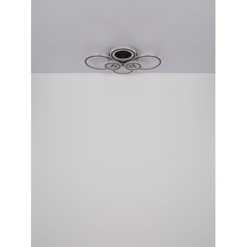 Globo - LED Stmívatelné stropní svítidlo LED/60W/230V 2700-6000K 56x78 cm antracit + dálkové ovládání