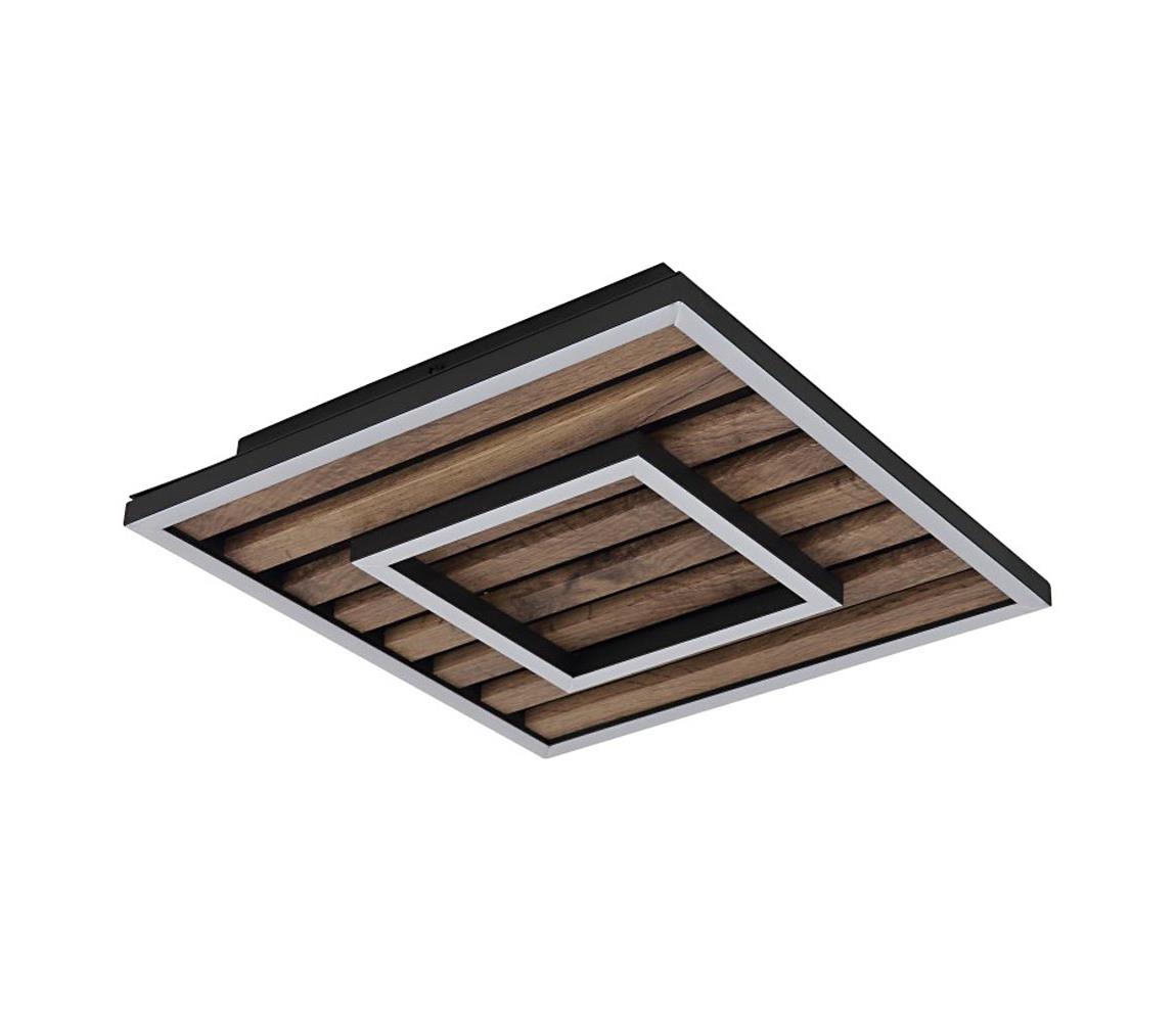 Globo 67345D - LED Stropní svítidlo WOODY LED/18W/230V 3000K 30x30 cm 67345D Hnědá