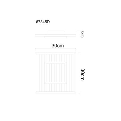 Globo - LED Stropní svítidlo LED/18W/230V 3000K 30x30 cm