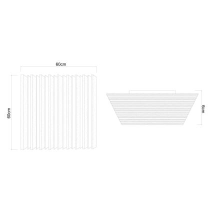 Globo - LED Stmívatelné stropní svítidlo LED/40W/230V 2700-6000K 60x60 cm + dálkové ovládání