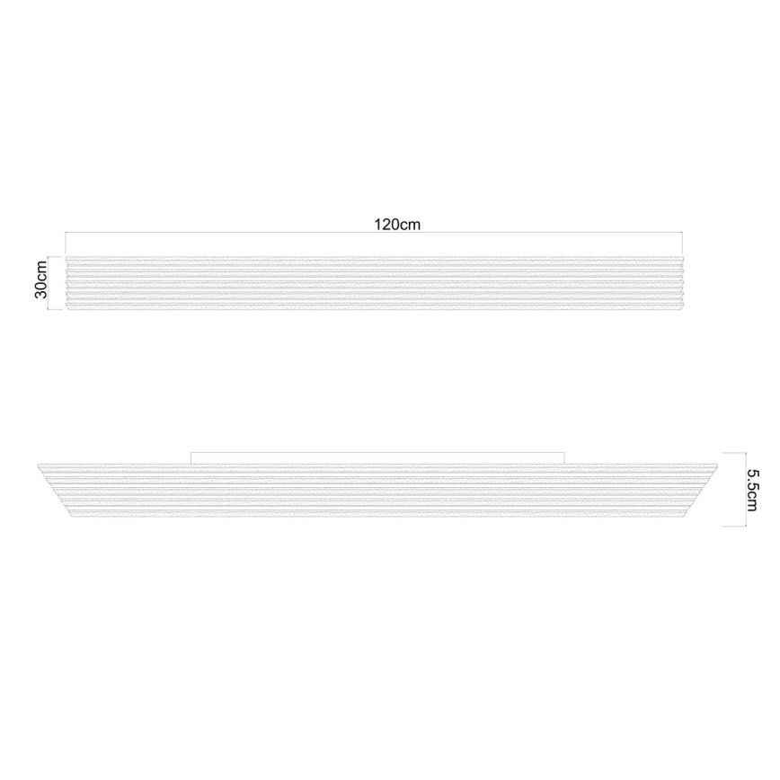 Globo - LED Stmívatelné stropní svítidlo LED/40W/230V 2700-6000K 30x120 cm + dálkové ovládání