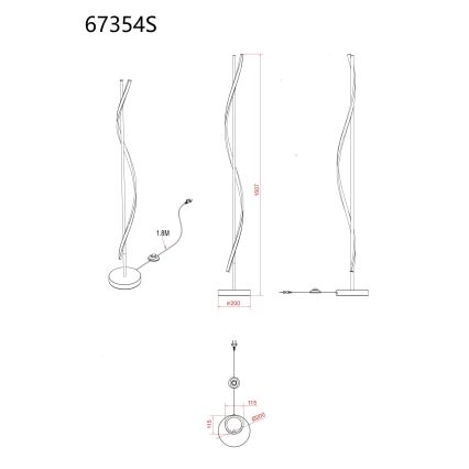 Globo - LED Stojací lampa LED/30W/230V 3000K