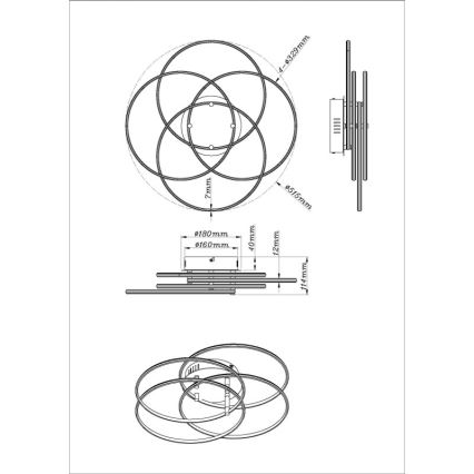 Globo - LED Stropní svítidlo LED/55W/230V 4000K pr. 51,5 cm matný chrom