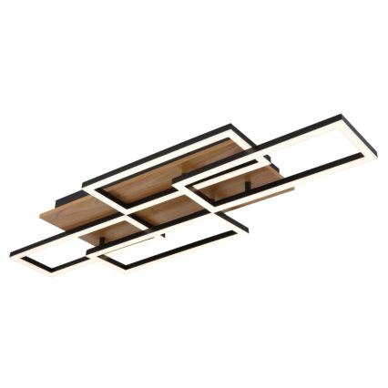 Globo - LED Stmívatelné stropní svítidlo LED/40W/230V 2700-6500K 32,5x87,5 cm hnědá/černá + dálkové ovládání