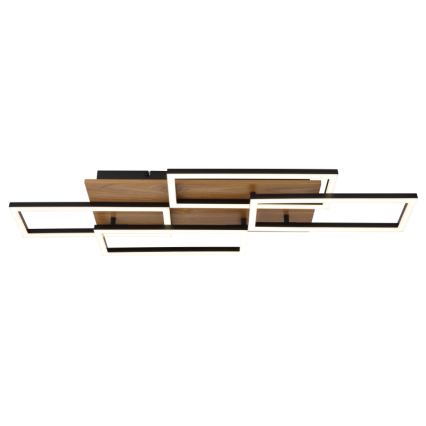 Globo - LED Stmívatelné stropní svítidlo LED/40W/230V 2700-6500K 32,5x87,5 cm hnědá/černá + dálkové ovládání