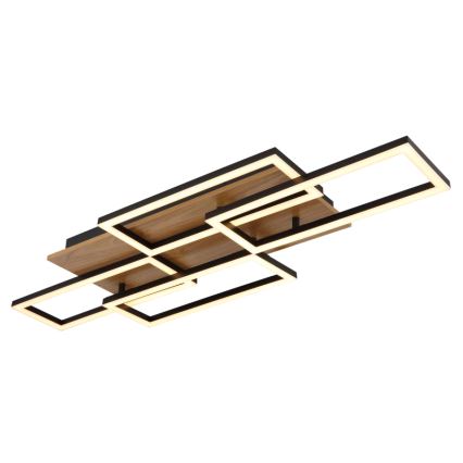 Globo - LED Stmívatelné stropní svítidlo LED/40W/230V 2700-6500K 32,5x87,5 cm hnědá/černá + dálkové ovládání